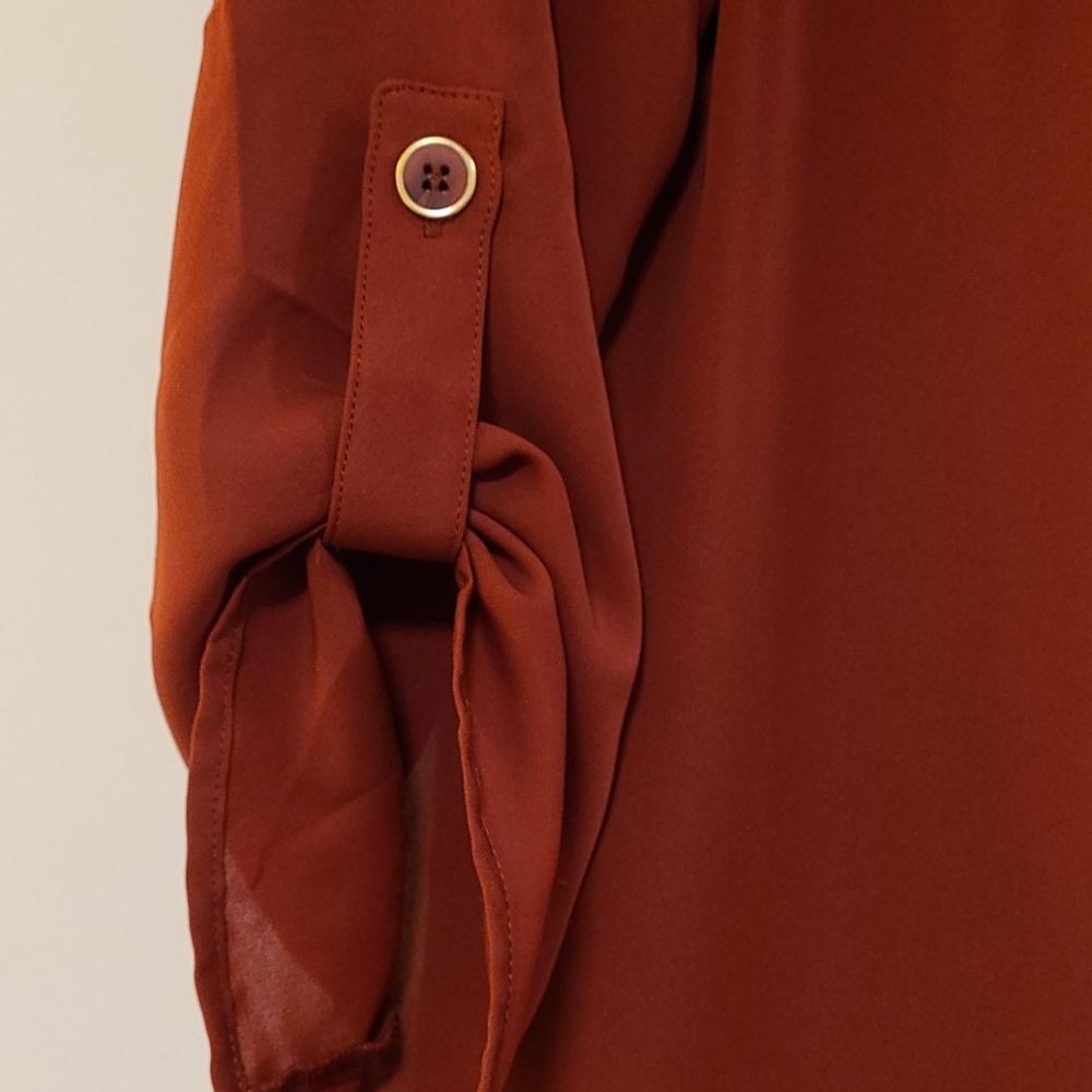 Draper's and Damon's M Rust Boho blouse - Picture 2 of 5